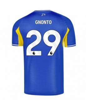 Leeds United Wilfried Gnonto #29 Maglia Gara Trasferta Repliche 2025-26 Maniche Corte Leeds United Wilfried Gnonto #29 Maglia Gara Trasferta Repliche 2025-26 Maniche Corte